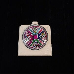 Solvar Ireland 🇮🇪 Crafted Colourful  Celtic Cross Brooch/Pin